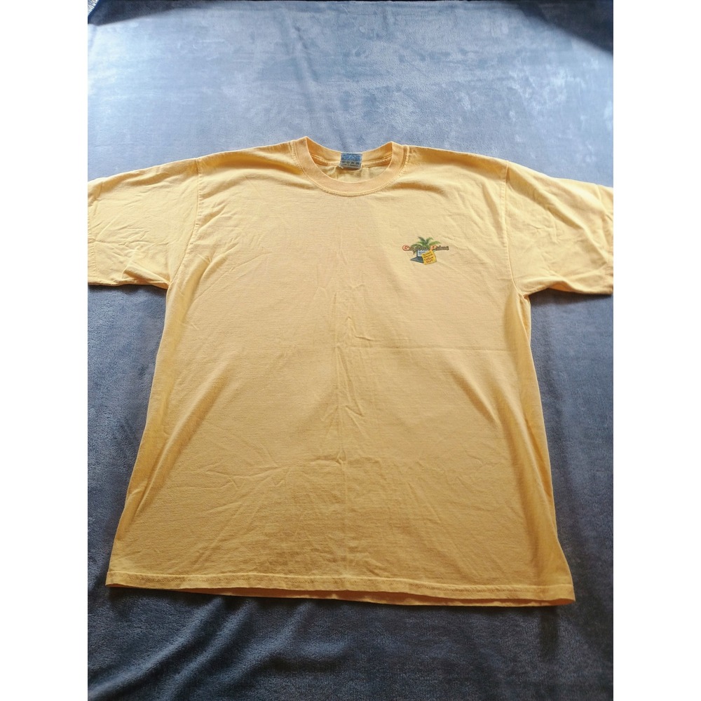 Caribbean Soul Mens T-Shirt‎ Gaylord Palms Yellow XL Graphic Tee